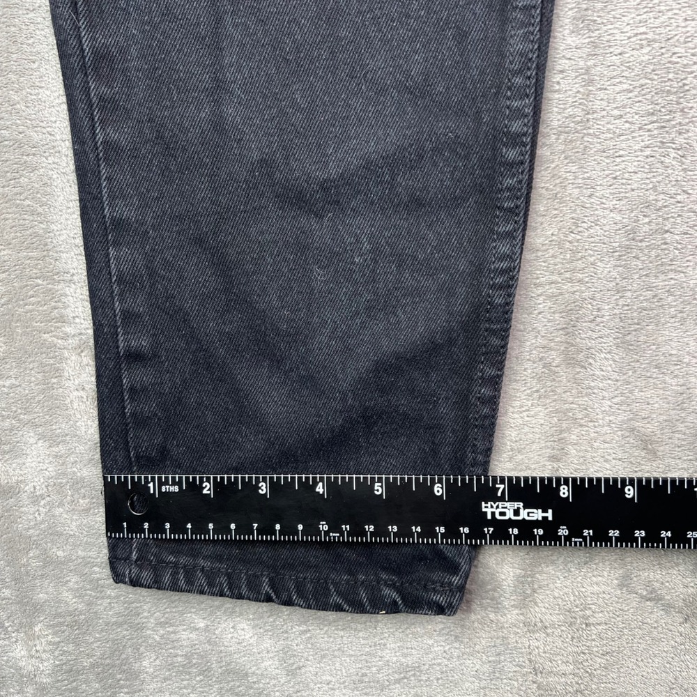 Boom Boom High Rise Mom Jeans Womens 15/16 Black Solid 100% Cotton Denim Vintage - Picture 8 of 15